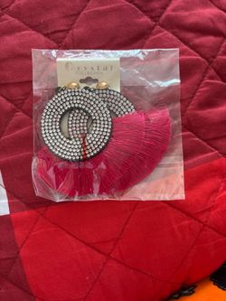 Crystal Collection Rhinestone Tassel Drop Earrings