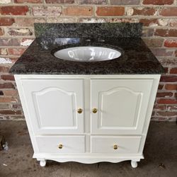Heritage Granite Top Bathroom Vanity
