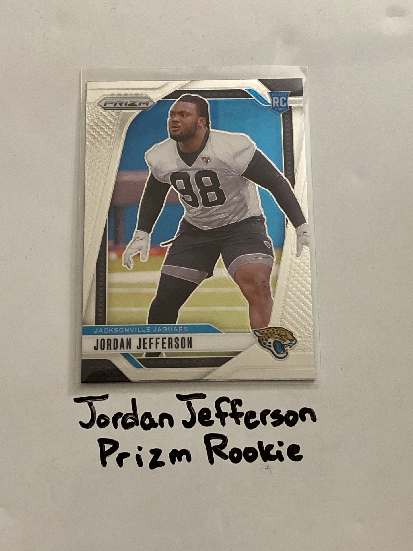 Jordan Jefferson San Francisco 49ers DT Prizm Rookie Card.
