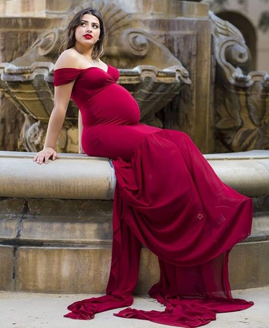 red gown photoshoot