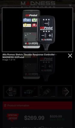 Alfa Romeo Stelvio Throttle Response Controller - MADNESS GOPedal