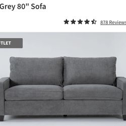 Grey 80” Sofa