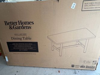 NEW In box Solid Wood Rectangular Dining Table Light Honey Finish