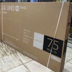 LG, UHD 4K TV, 75 inch UR80 series, WebOS Smart Al ThinQ, Magic Remote, Al Sound Pro