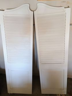 White Louvered cafe doors