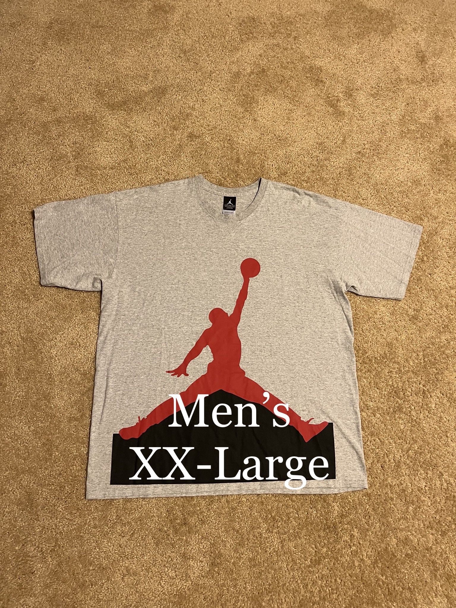 JORDAN / HUGE “OG” VINTAGE Retro Air Jordan Logo Shirt T-Shirt / Men’s XX-Large / Like New w/o Tags!! / Grey, Black & Red