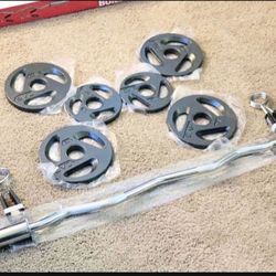 Brand New Olympic Weight Set with Curl bar