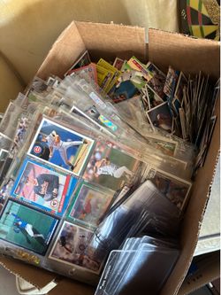 Baseball cards and Jeter pennant