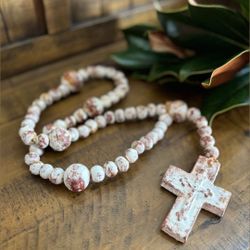 34in Clay Rosary/ Rosario De Barro 