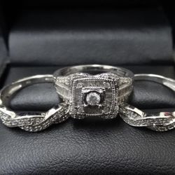 10k White Gold Diamond Rings