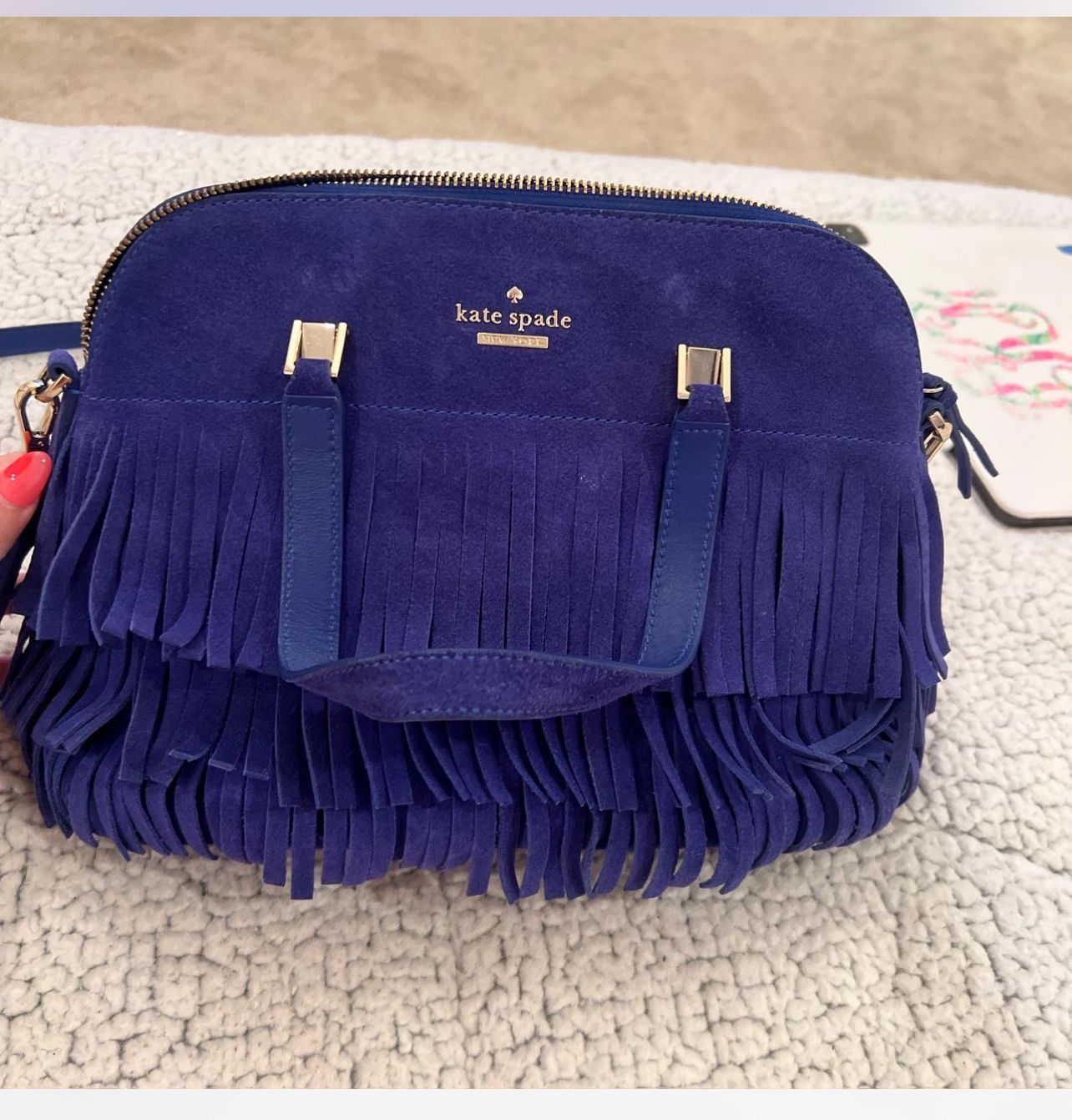 kate spade suede purse