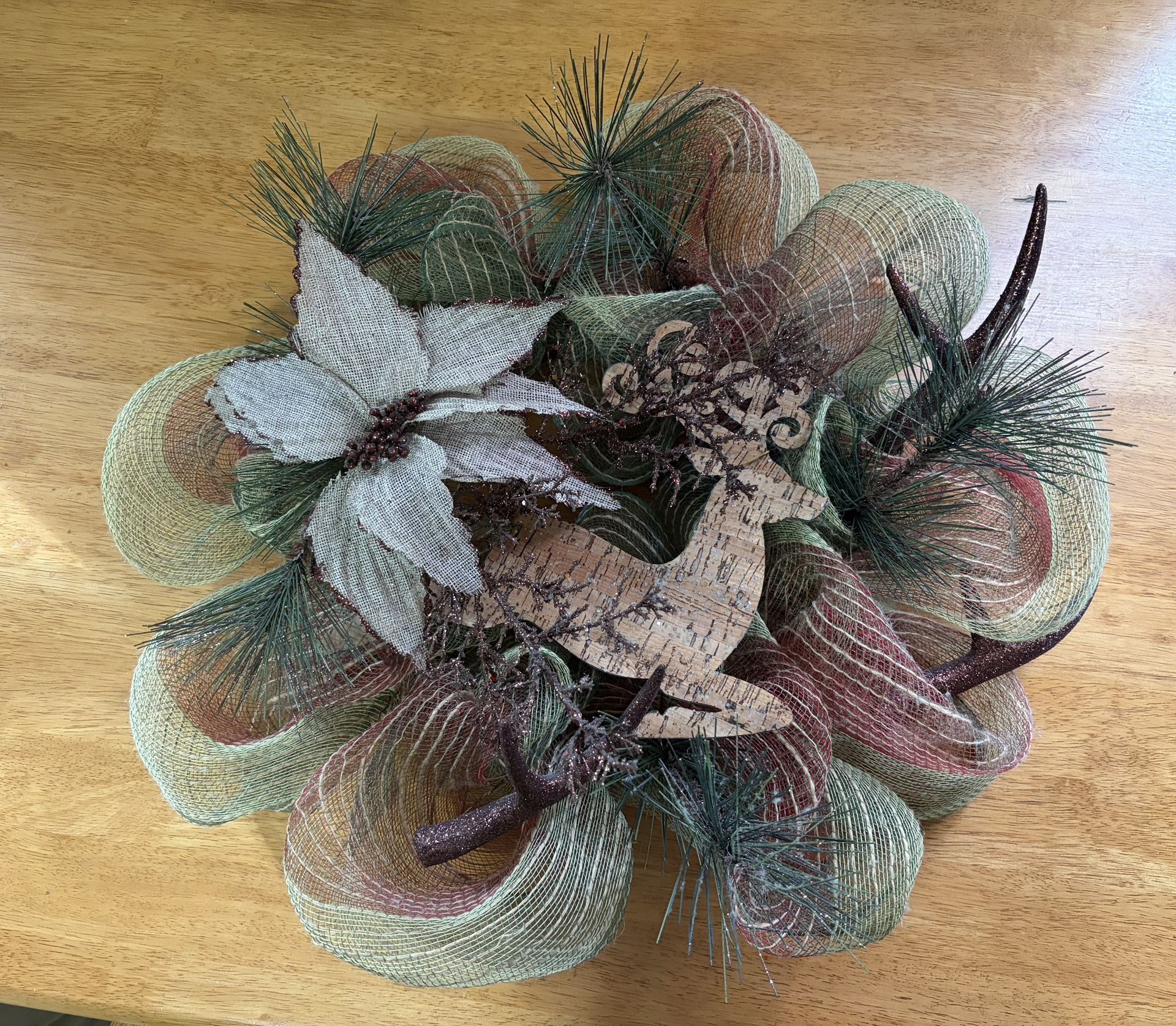 Christmas Country Cottage Neutral Color Wreath