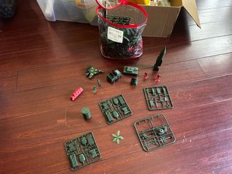 Military soldier toys with tanks airplanes jeeps