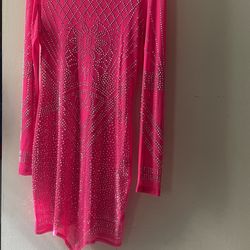 Pink Dress With Rhinestones