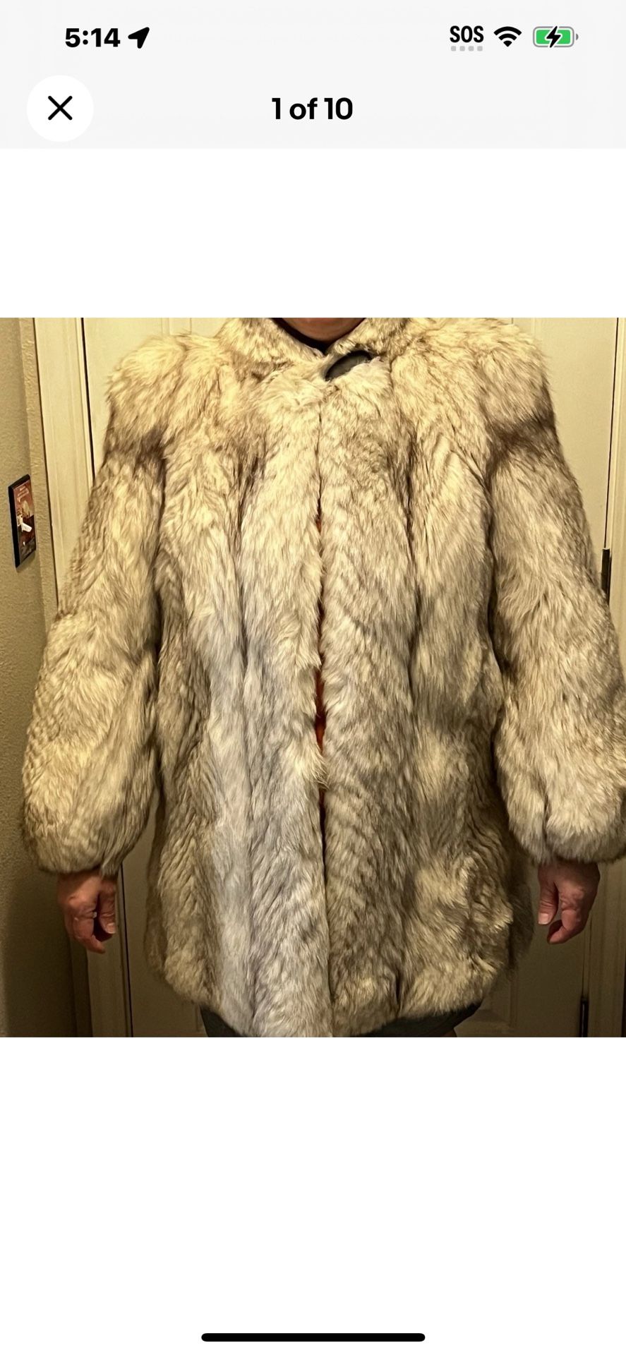 Real Silver Fox Coat Not Imatation