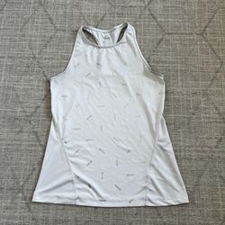 Nike Pro Dri-fit Women’s White Athletic Gym Workout Jersey Tank Top