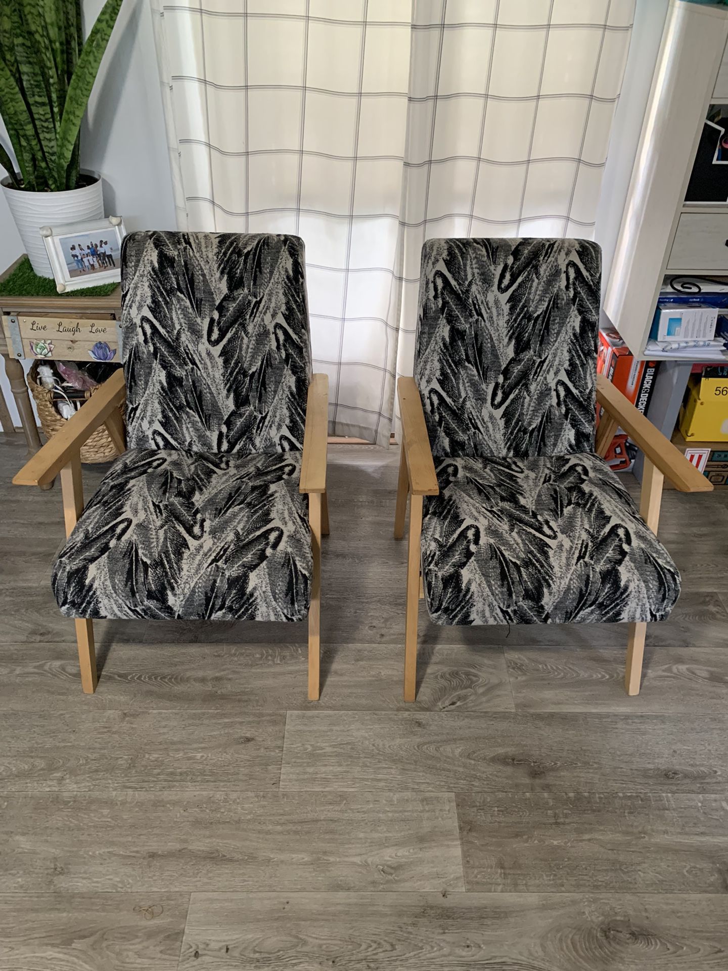 Accent Chairs Black /grey