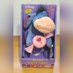 Disney Eeyore Sweet Talker Stuffed Animal I Love You Candy Plush Fisher Price
