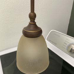 1-Light Bronze Hanging Mini Pendant 