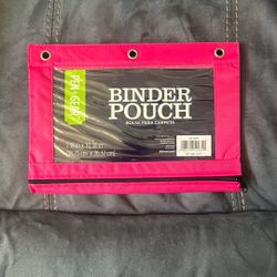 New Pen Gear Pink Binder Pouch Pencil Supplies Bag