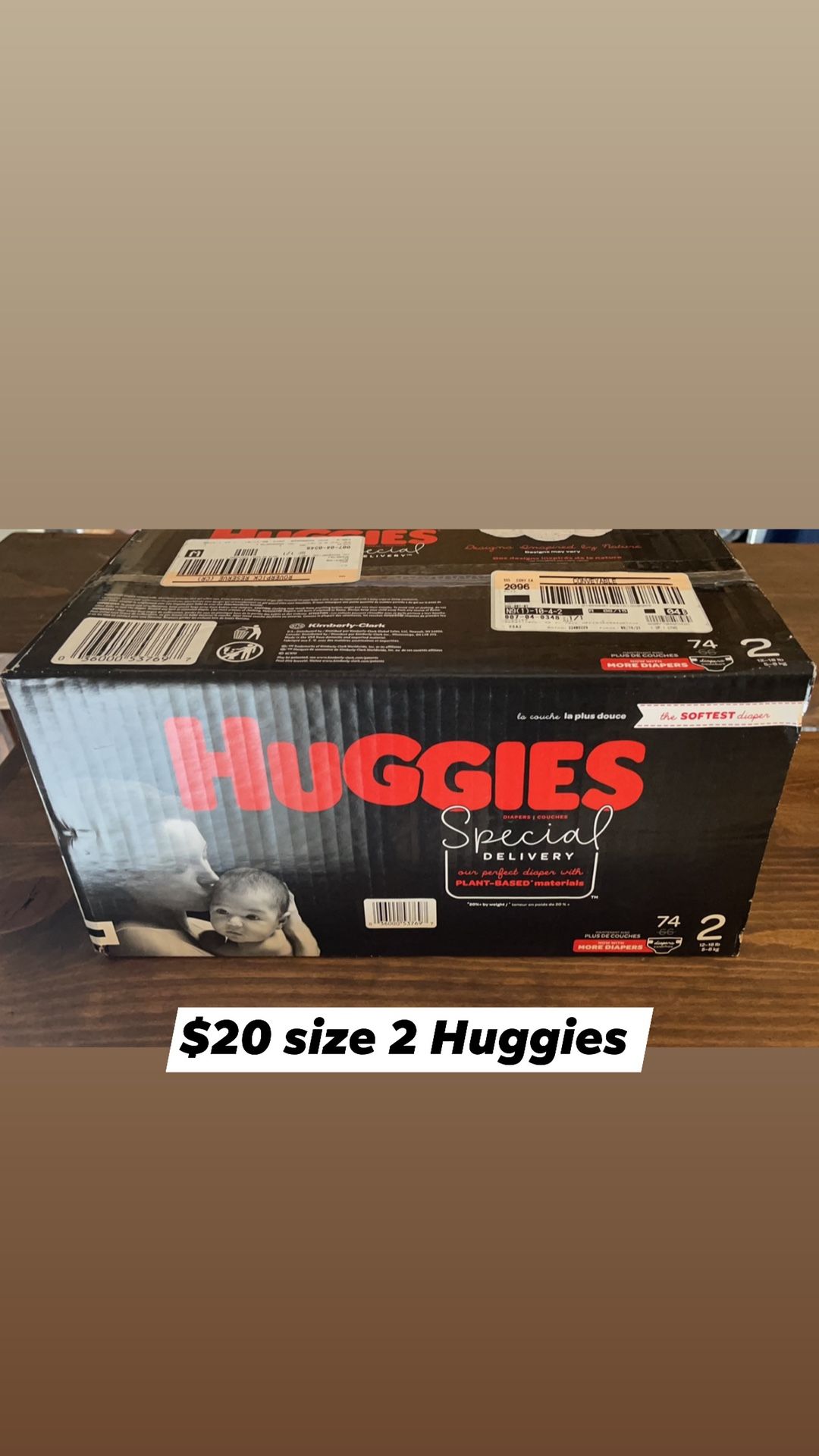 Huggies Special Delivery Diaper Box Size 2