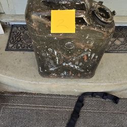 Metal Gas Fuel Can US Army "G" "QMC"Jerry Can 5 gallon (grren 2)