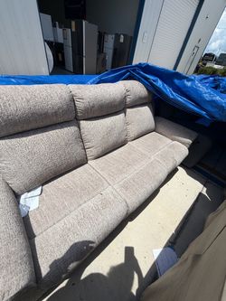 Gray Fabric 3-Seat Sofa