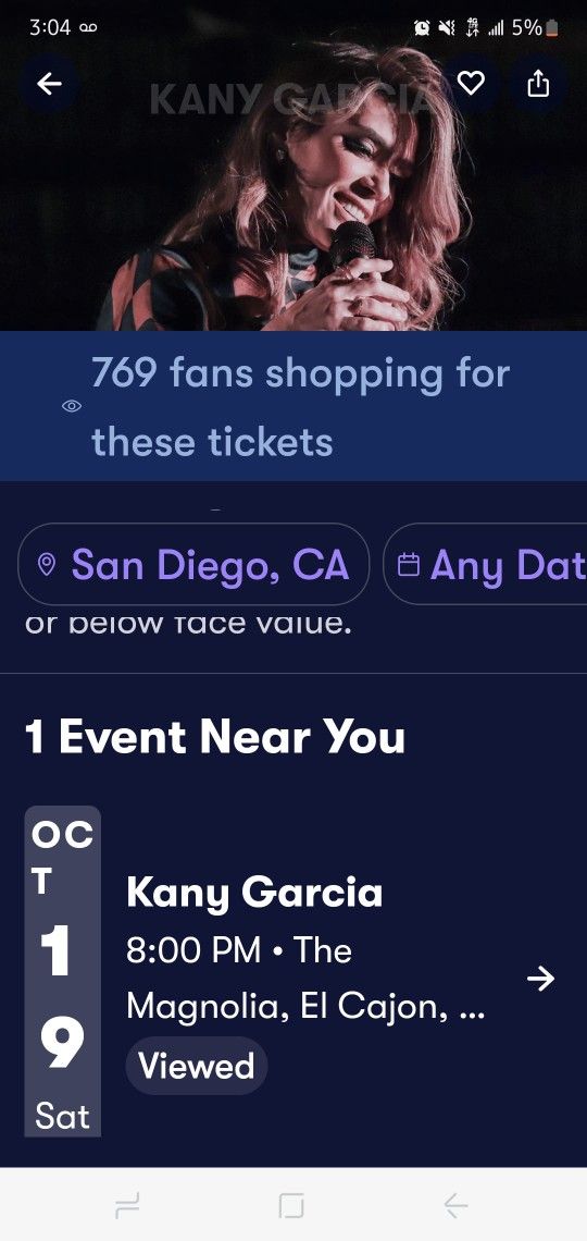 KANY GARCIA CONCERT