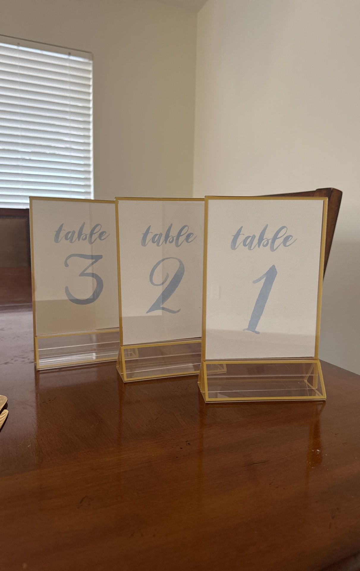 Table Numbers