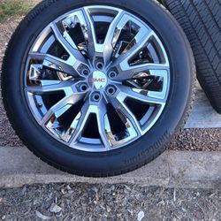 2025 NEW OEM ORIGINAL TAKEOFFS GMC SIERRA DENALI ULTIMATE 22 INCH TIRES BRIDGESTONE 99.99 % $ 2100 