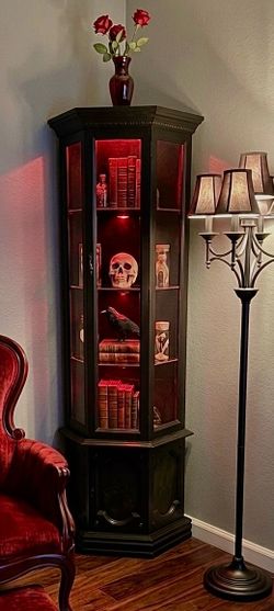 Gothic style vintage display cabinet