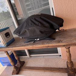 Teak wood table and console