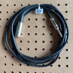 10 Feet XLR male to 1/4” TRS Balanced Cable 