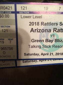 Arizona Rattlers Vs. Green Bay Blizzard 4/21/18