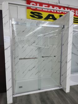 Shower Base And Glass Doors