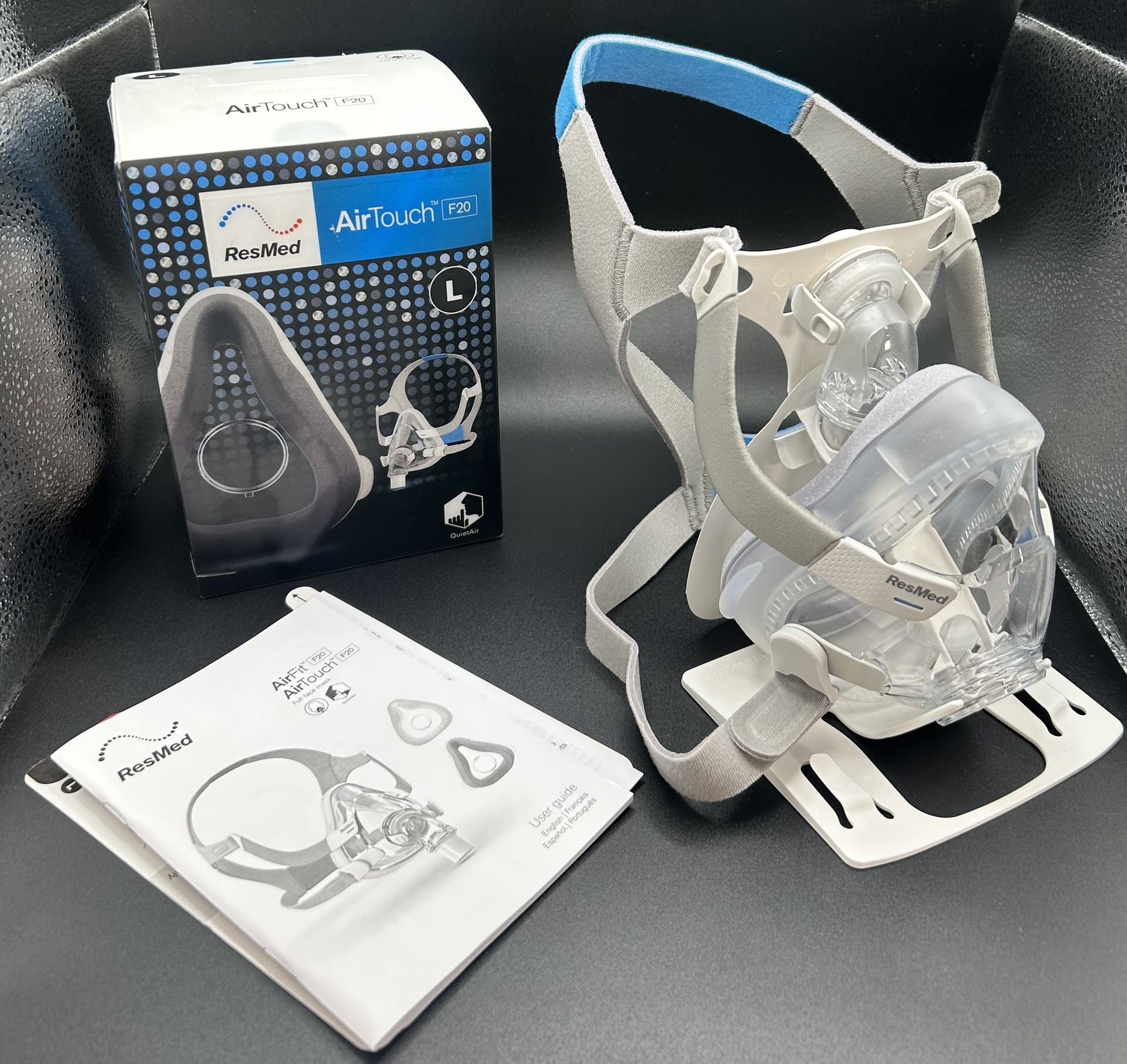 NEW ResMed AirTouch (F20) Full Face CPAP Mask with Headgear (Size: Large)