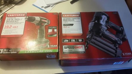 Craftsman drill and pin nail gun new