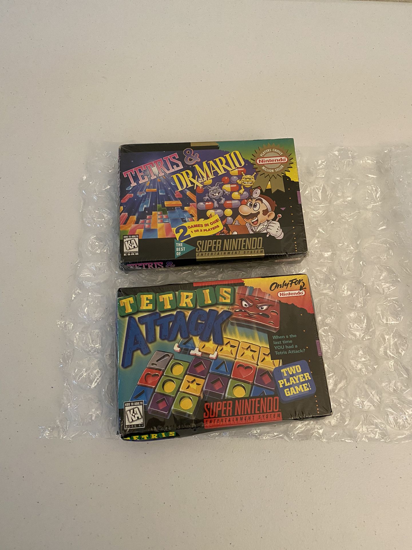 New Sealed Tetris Super Nintendo Games Damage