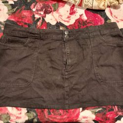 Plus Size Jean Skirt 