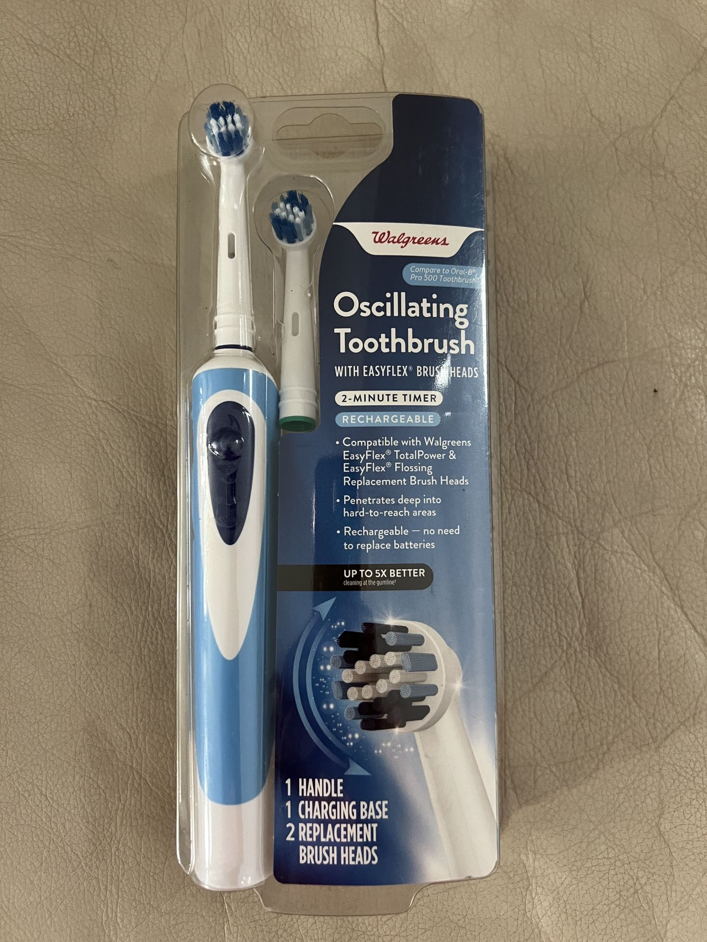 Walgreens Oscillating Toothbrush with EasyFlex Brush Heads