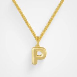 Gold Chain With Letter "P"