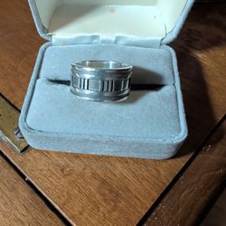 Tiffany & Co  Sterling Large Mans Ring 1995 S