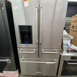 Stainless Steel Kitchen Aid 5 Door Refrigerator New