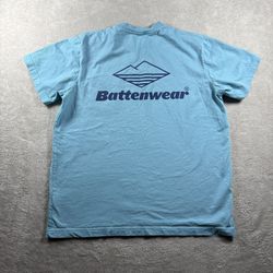 Battenwear Men’s Size L Blue Pocket T Shirt Made in USA Cotton #8F