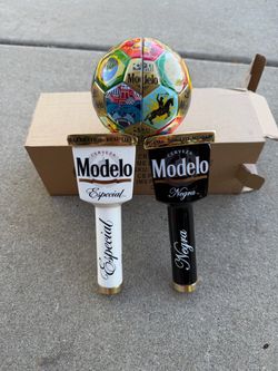 Modelo Especial & Negra Soccer Beer Tap Handles – Matching Pair