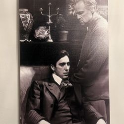 The Godfather Black & White Canvas Wall Art – Classic Film Decor