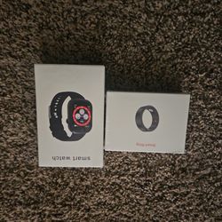 Smart Watch Smart Ring Combo