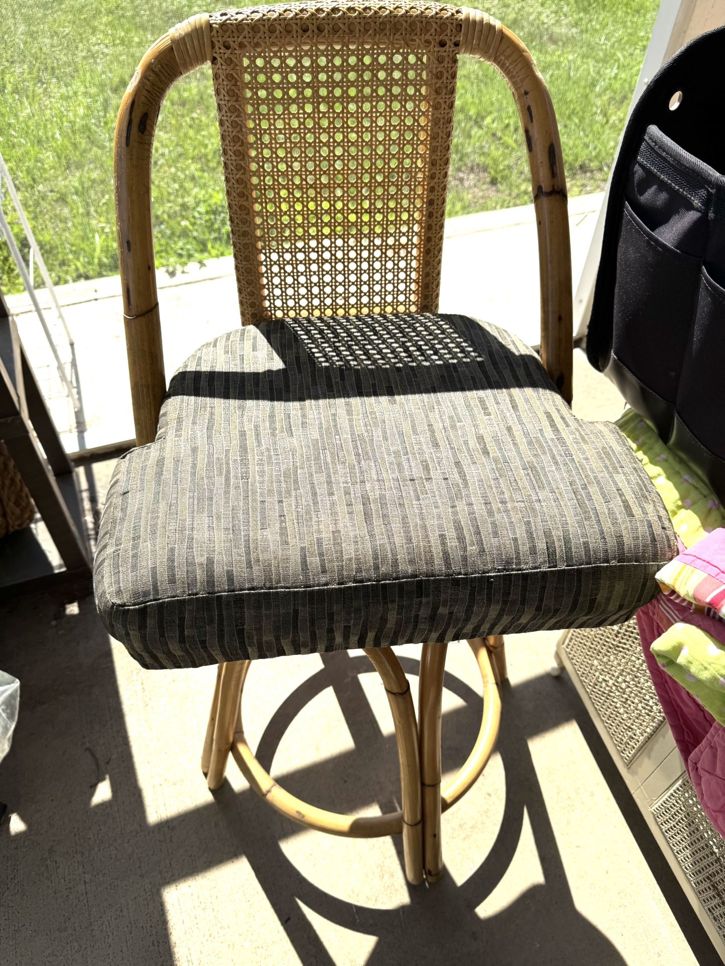 One MCM Bamboo Stool