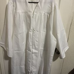 White Graduation Gown