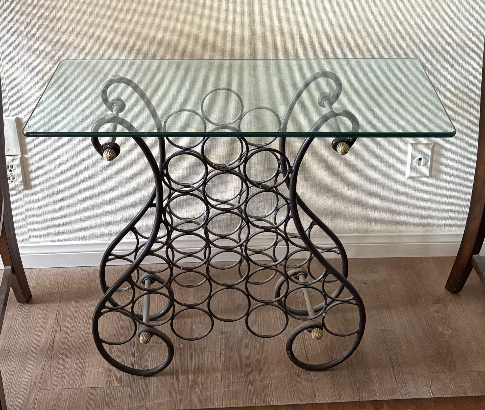 Table Wine Rack Glass/Metal $20